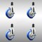 Service Caster 5 Inch 316SS Blue Poly Swivel 1-1/2 Inch Expanding Stem Caster Set Brake SCC SCC-SS316EX20S514-PPUBBLUE-TLB-112-4 - alternate 2